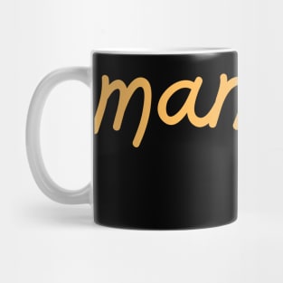 mango - Thai mango yellow orange - with sketch Mug